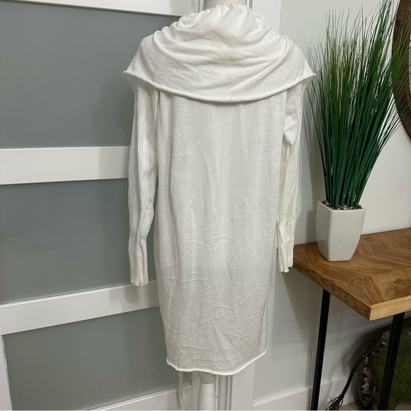 PLANET by Lauren G Duster One Size Fits Most Adjustable Side Ties White EUC - Picture 6 of 6